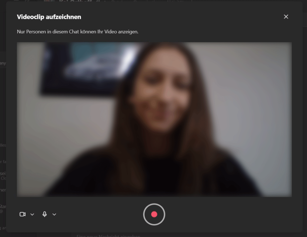 Videonachricht in Teams aufzeichnen